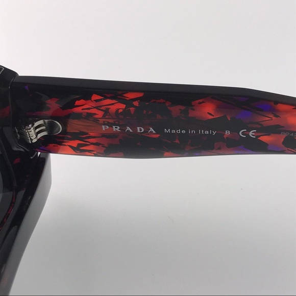 Authentic- New - PRADA 06YS 06V5S0 Abstract Orange Dark Grey - Picture 13 of 15